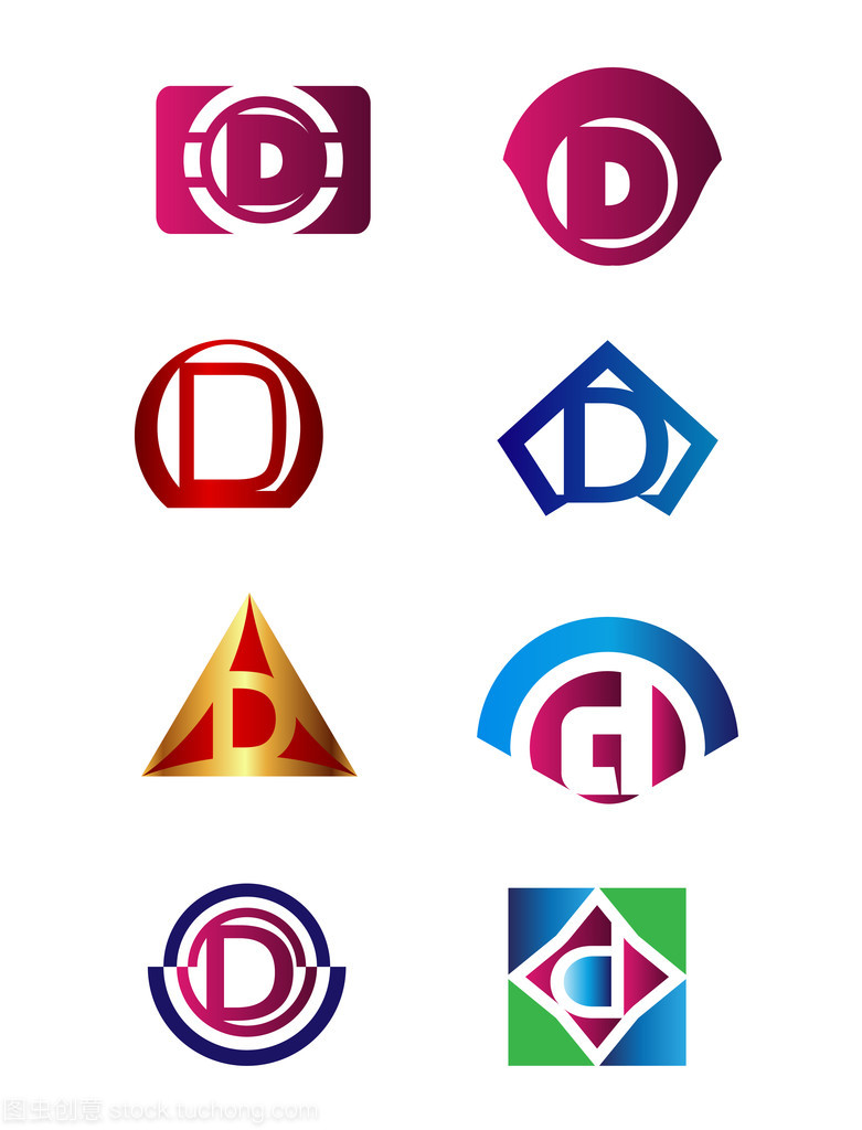 字母D標(biāo)志設(shè)計(jì) 品牌標(biāo)識與矢量符號的創(chuàng)意模板設(shè)置指南